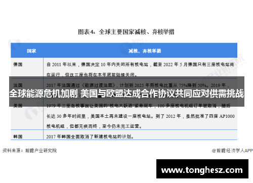 全球能源危机加剧 美国与欧盟达成合作协议共同应对供需挑战