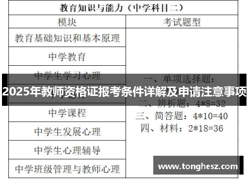 2025年教师资格证报考条件详解及申请注意事项